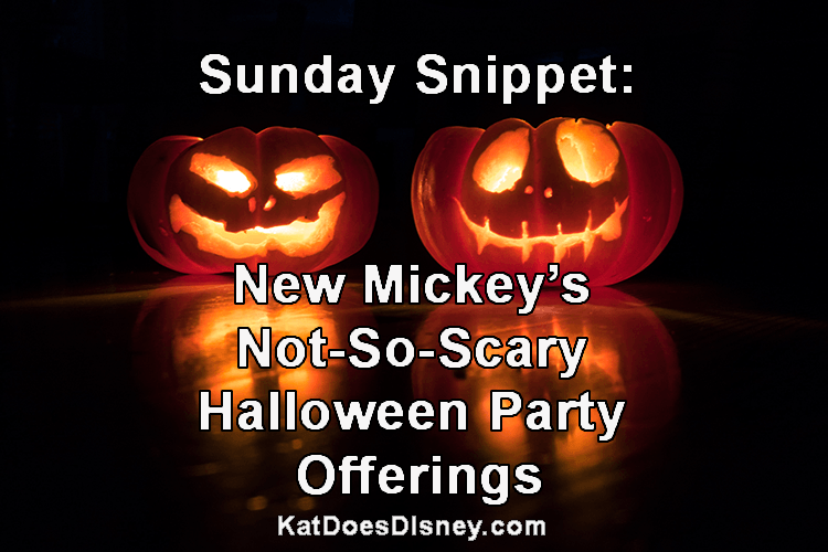 New Mickey's Not-So-Scary Halloween Party Offerings