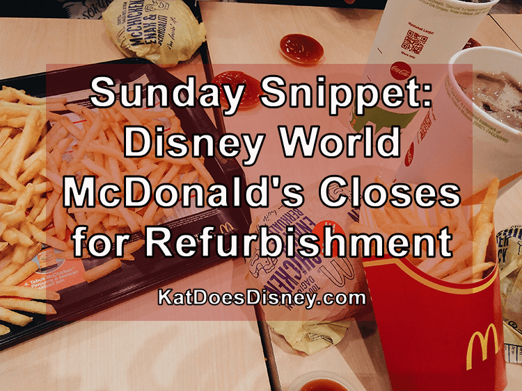 Disney World McDonalds Refurbishment